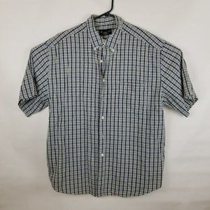 Eddie Bauer Short Sleeve Shirt Size XL Blue/White Stripe